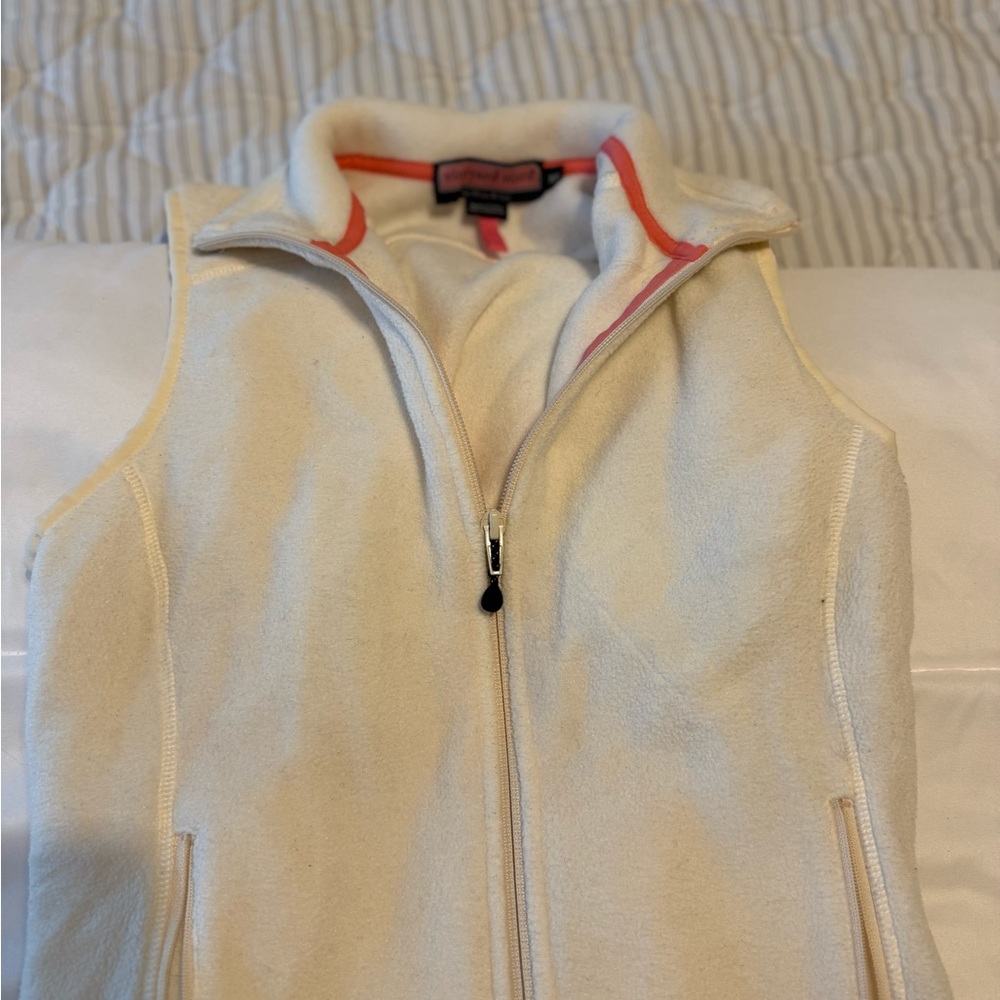 Vineyard Vines Off-White Fleece Vest